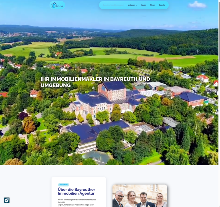 Website einer Immobilienagentur