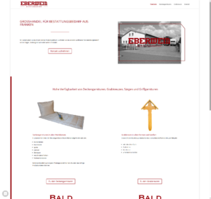Website Eberwein Bestattungsbedarf