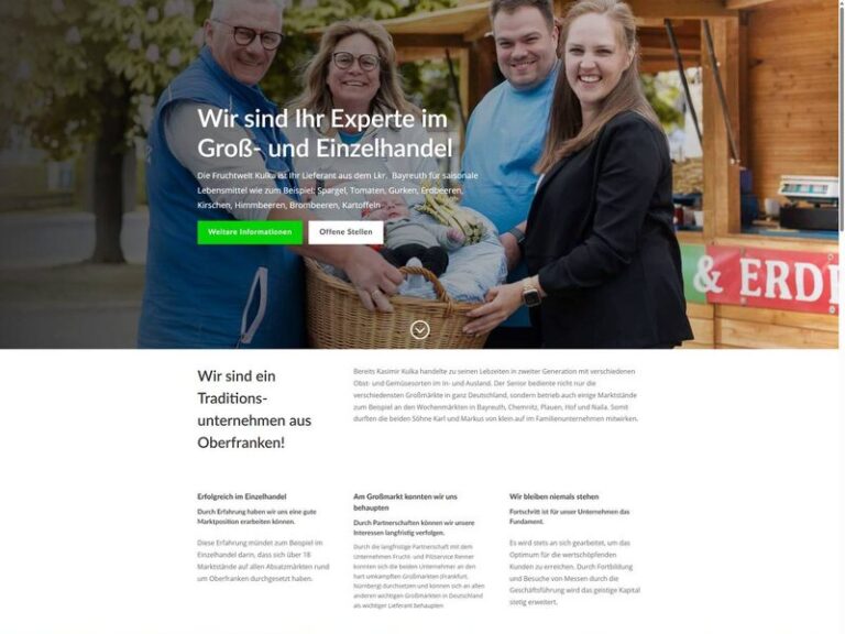 Stellenseite eines Kundenprojekts