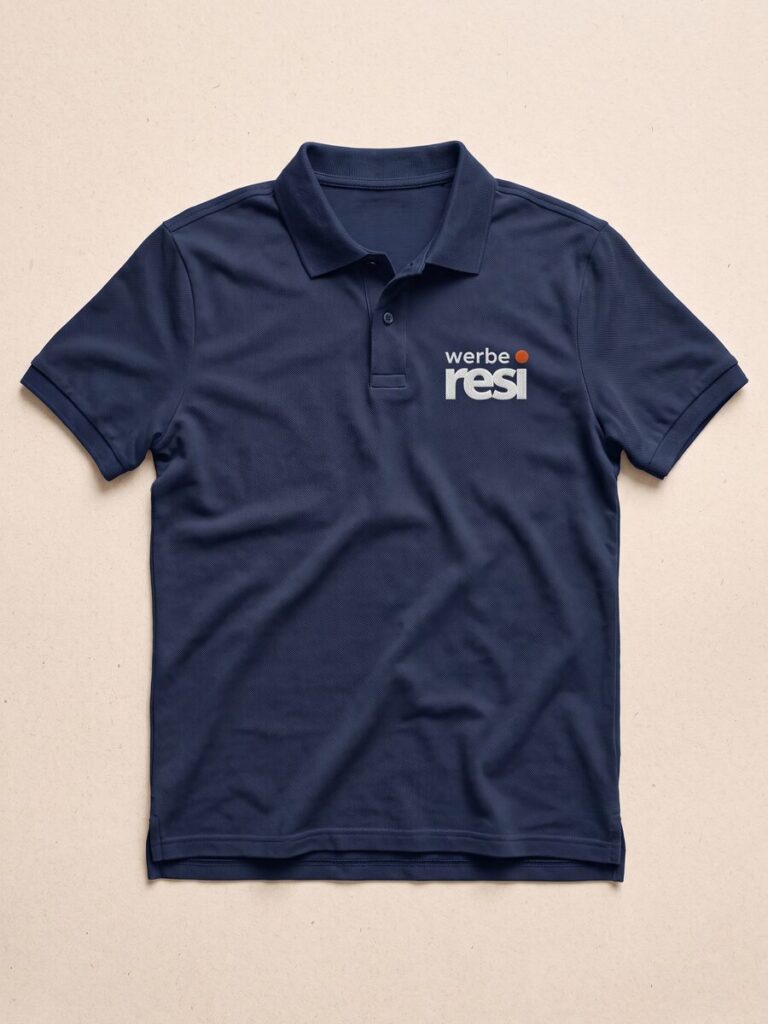 Polo-Shirt mit gesticktem Werbe-Resi-Logo