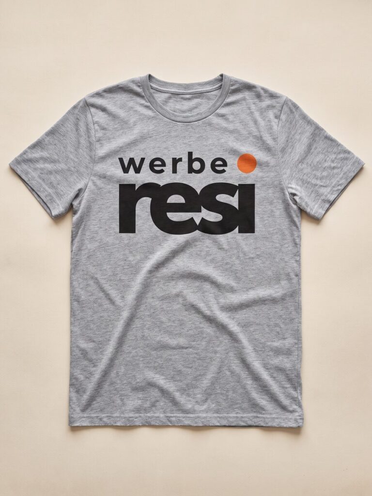 T-Shirt mit gedrucktem Werbe-Resi-Logo
